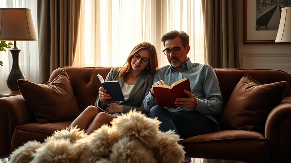 busy couples reading audiobooks intentional habits