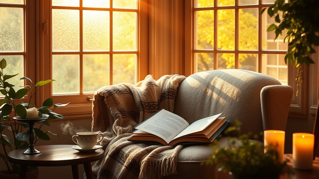 cozy peaceful focused revived